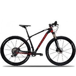 Bicicleta Lótus Spider Carbono preto com vermelho 12 vel