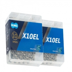 Corrente Kmc X10El Silver 10v 116 Links Extra Light Vazada  Prata