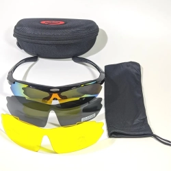 Óculos ciclista com 3 lentes polarizadas