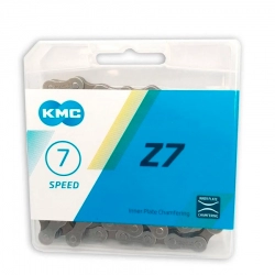 Corrente Kmc Z7 Fina Semi-index 6/7v 116 Links Cinza/marrom